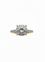 Classic solitaire,pave band