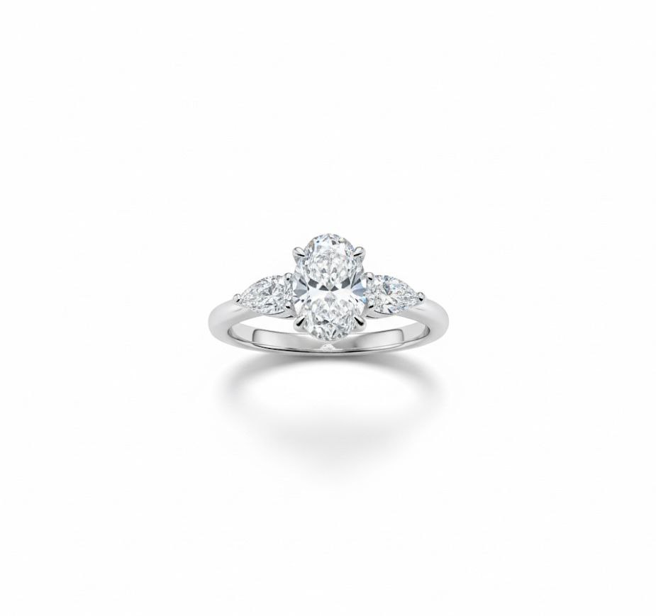 4974509948221983566 Three Stone Engagement Ring - Image 1