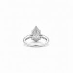 Classic solitaire with pave band and hidden halo - Image 4