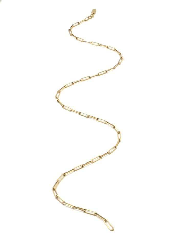 Yellow Gold Paperclip Chain - Image 2