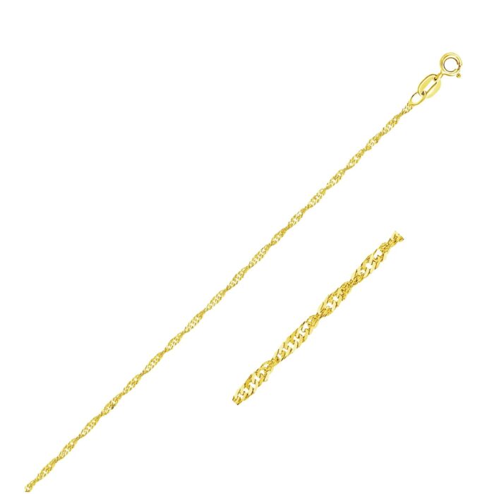 Yellow Gold Singapore Chain - Image 2