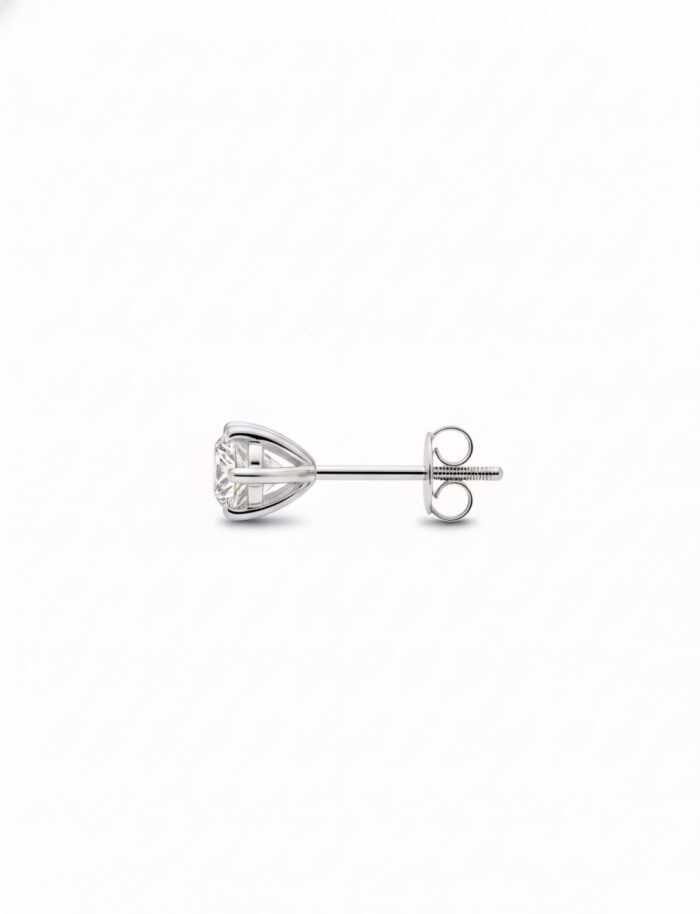 Classic Solitaire Stud Earrings - Image 2
