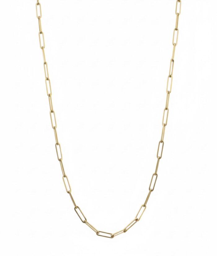 Yellow Gold Paperclip Chain - Image 3