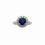 Silver Ring with Gemstone (Blue Sapphire)