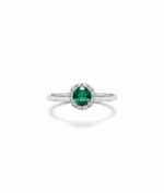Silver Ring with Gemstone (Emerald)
