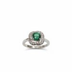 Silver Ring with Gemstone (Emerald)