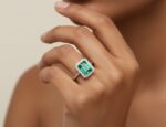 Silver Ring with Gemstone (Emerald) - Image 2