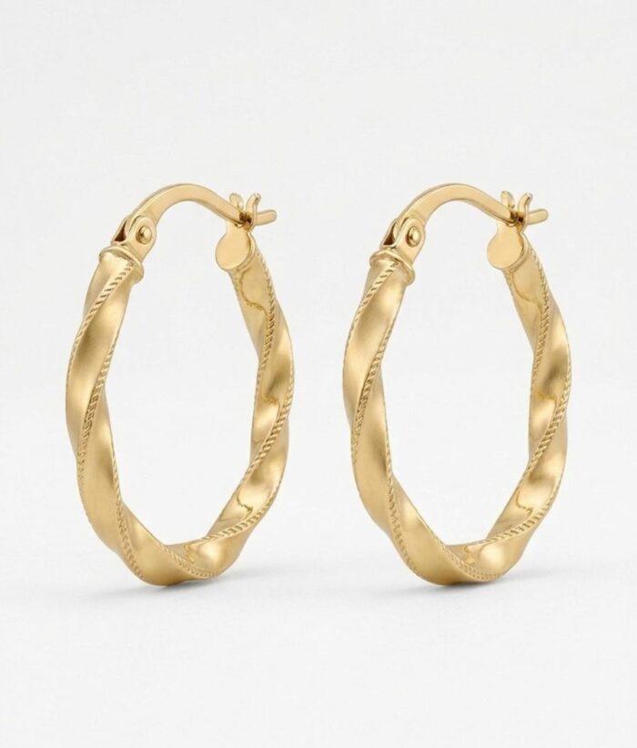 Gold Hoop Earrings - Image 2
