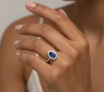 Silver Ring with Blue Sapphire - Image 2