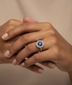 Silver Ring with Gemstone (Blue Sapphire) - Image 2