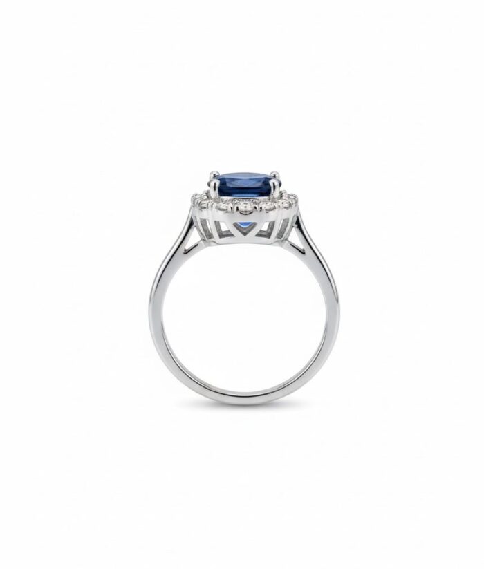 Silver Ring with Gemstone (Blue Sapphire) - Image 3