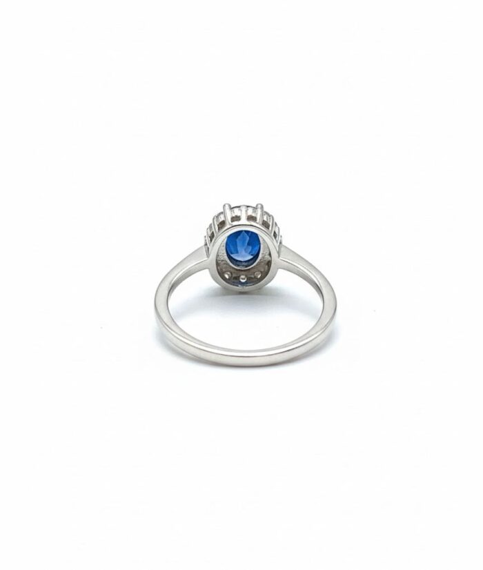 Silver Ring with Gemstone (Blue Sapphire) - Image 4