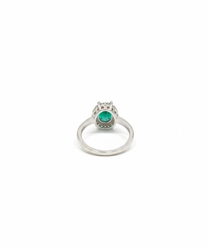 Silver Ring with Gemstone (Emerald) - Image 4