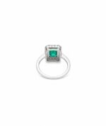 Silver Ring with Gemstone (Emerald) - Image 4