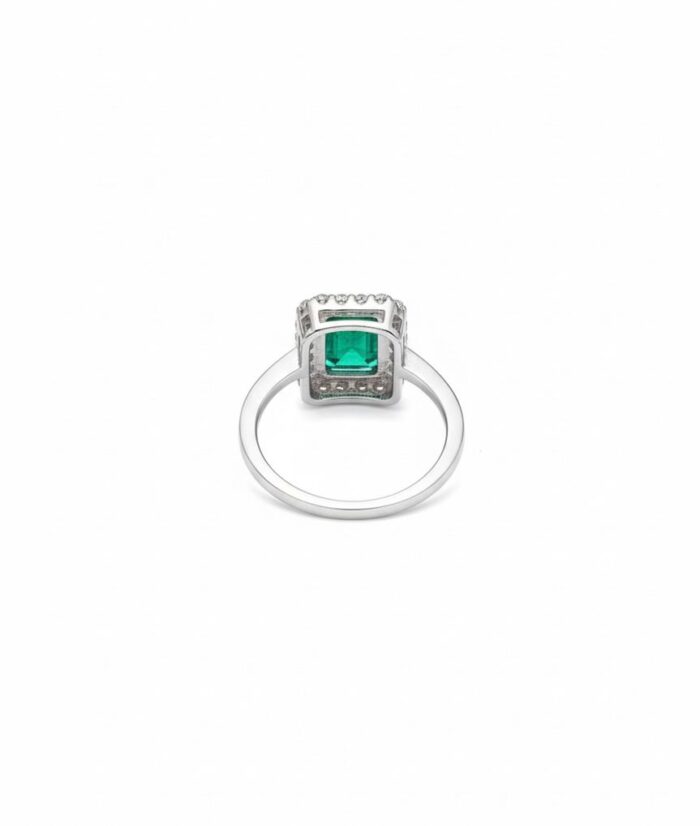 Silver Ring with Gemstone (Emerald) - Image 4
