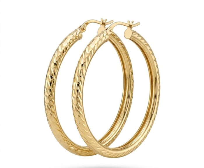 Gold Hoop Earrings - Image 2