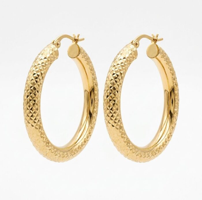 Gold Hoop Earrings - Image 2