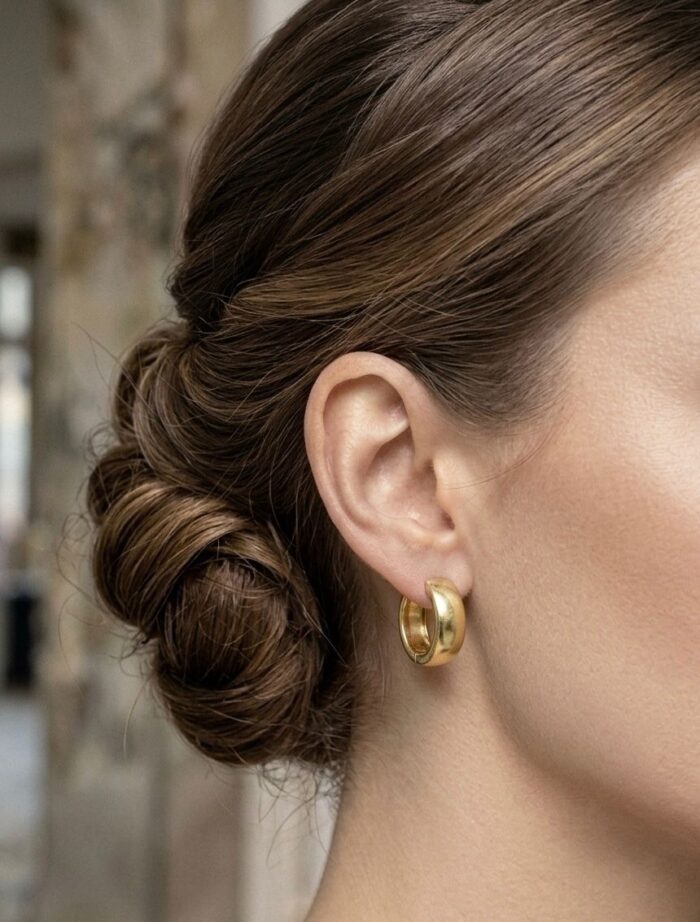 Gold Hoop Earrings - Image 5